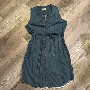 J.Crew Denim Sleeveless Shirtdress